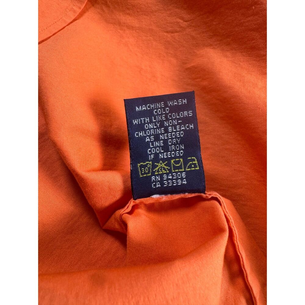 Ralph Lauren Golf Women’s XL Orange Gold Short Sleeve Button Up Shirt - Picture 5 of 6